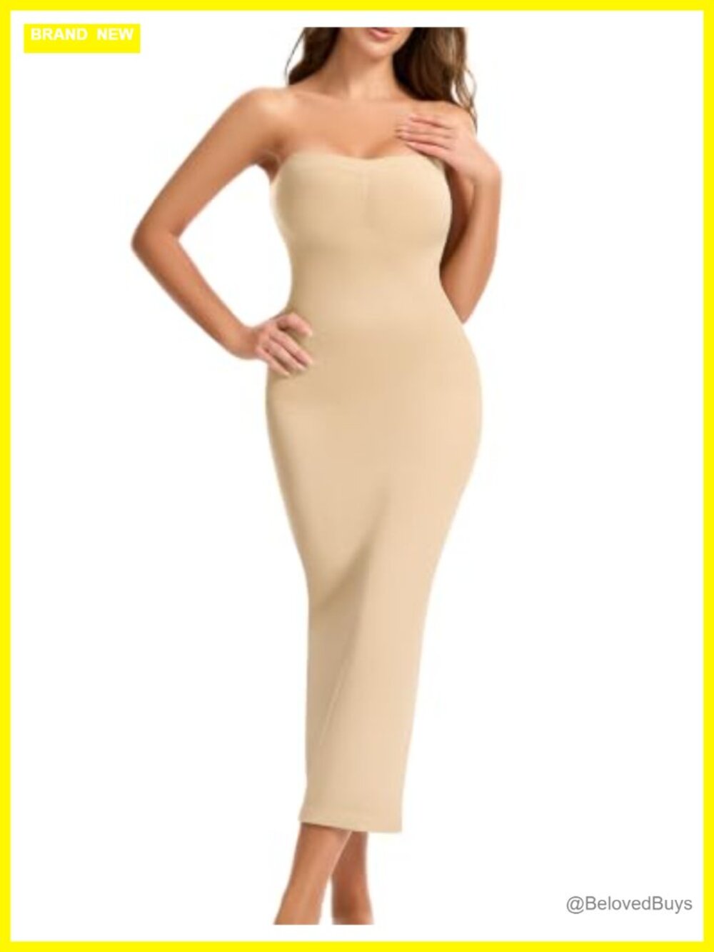 Strapless Full Slip Shapewear Tummy Control Slip Dress for Women